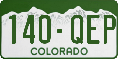 CO license plate 140QEP