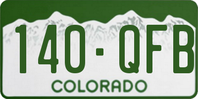 CO license plate 140QFB