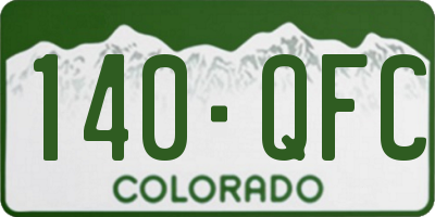 CO license plate 140QFC