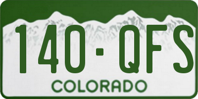 CO license plate 140QFS