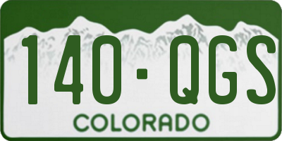 CO license plate 140QGS