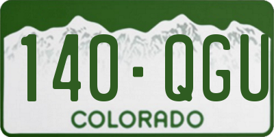 CO license plate 140QGU