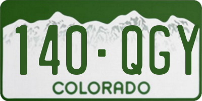 CO license plate 140QGY
