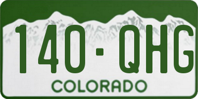 CO license plate 140QHG
