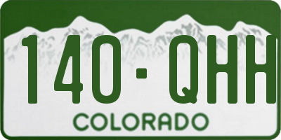 CO license plate 140QHH