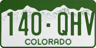 CO license plate 140QHV