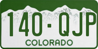 CO license plate 140QJP