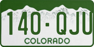 CO license plate 140QJU