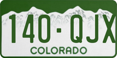 CO license plate 140QJX