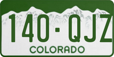 CO license plate 140QJZ