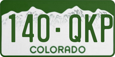 CO license plate 140QKP