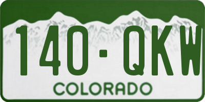 CO license plate 140QKW