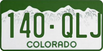 CO license plate 140QLJ