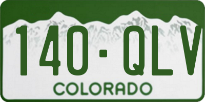 CO license plate 140QLV