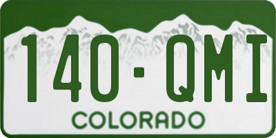 CO license plate 140QMI
