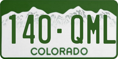 CO license plate 140QML