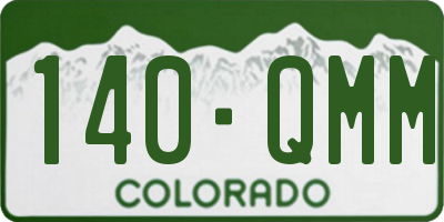 CO license plate 140QMM