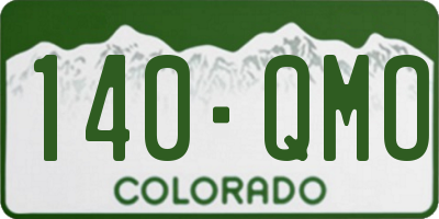 CO license plate 140QMO