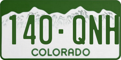 CO license plate 140QNH