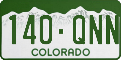 CO license plate 140QNN