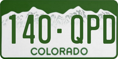 CO license plate 140QPD