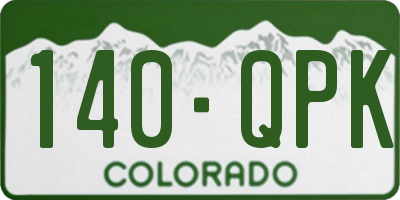 CO license plate 140QPK