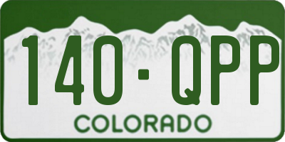 CO license plate 140QPP