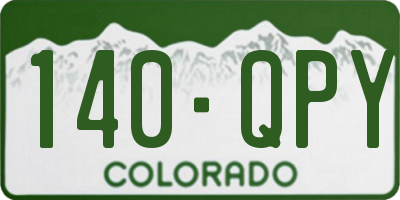 CO license plate 140QPY