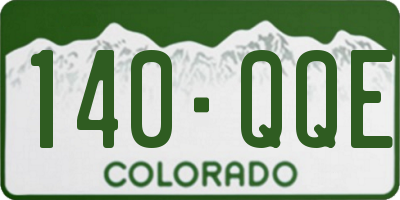 CO license plate 140QQE