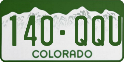 CO license plate 140QQU