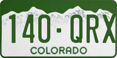 CO license plate 140QRX