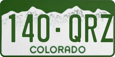 CO license plate 140QRZ