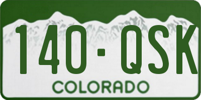 CO license plate 140QSK