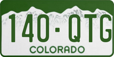 CO license plate 140QTG