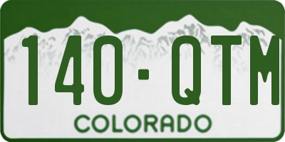 CO license plate 140QTM