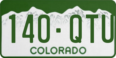CO license plate 140QTU