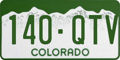 CO license plate 140QTV
