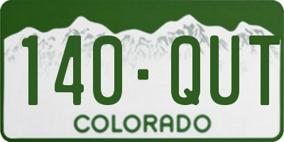 CO license plate 140QUT