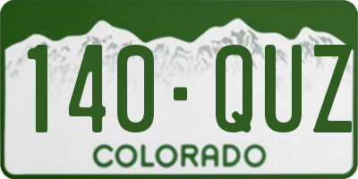 CO license plate 140QUZ