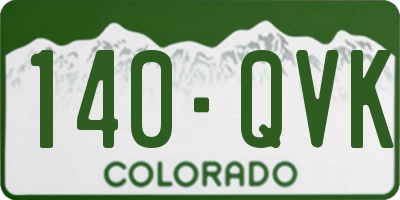 CO license plate 140QVK
