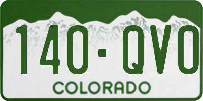 CO license plate 140QVO