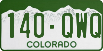 CO license plate 140QWQ
