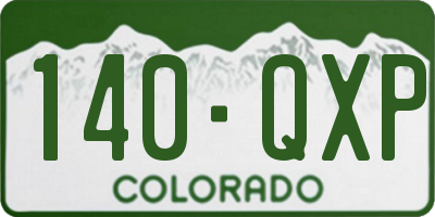 CO license plate 140QXP