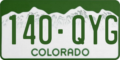CO license plate 140QYG