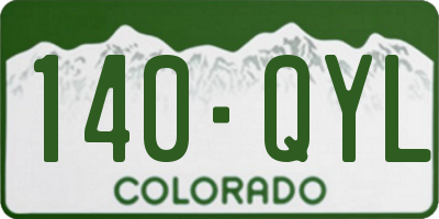 CO license plate 140QYL