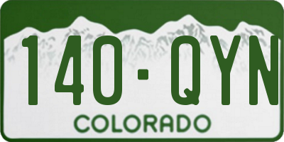 CO license plate 140QYN