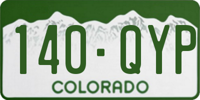 CO license plate 140QYP