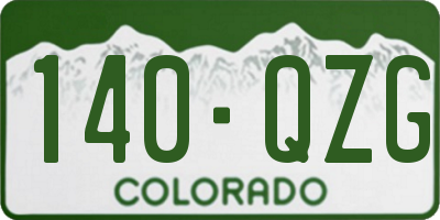 CO license plate 140QZG