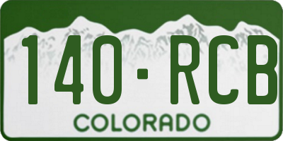 CO license plate 140RCB