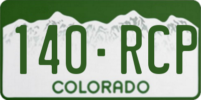 CO license plate 140RCP